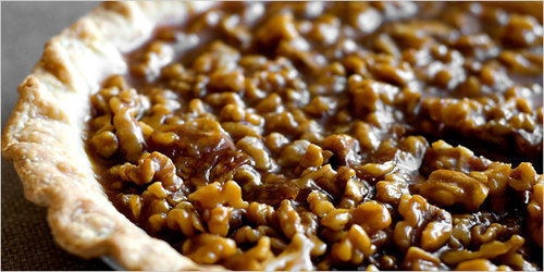 Crostata con cacao e con noci