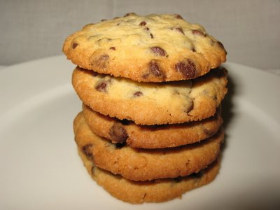 Biscotti con scaglie di cioccolato fondente