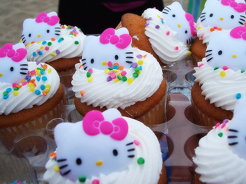 Dolci di compleanno per bambini, i cupcakes di Hello Kitty
