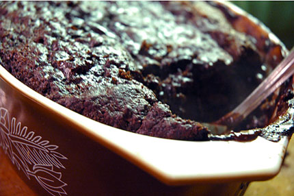 Pudding cremoso al cioccolato fondente