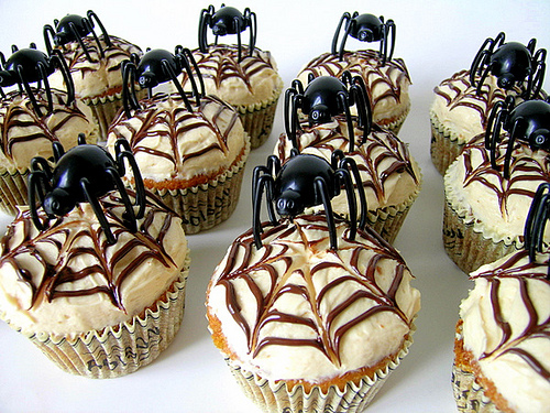 Ricette per Halloween, i cupcakes ragnatela