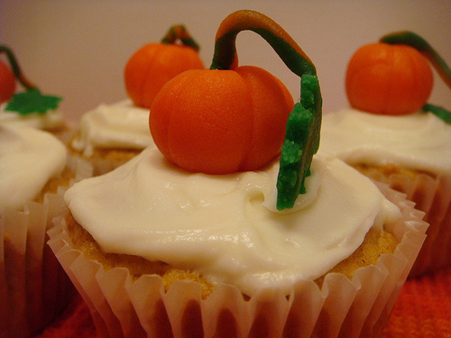 E’ tempo di Halloween: cupcake speziati alla zucca