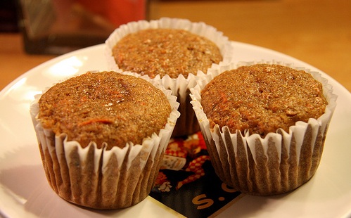 Muffin alla carota e arancia con crema al mascarpone