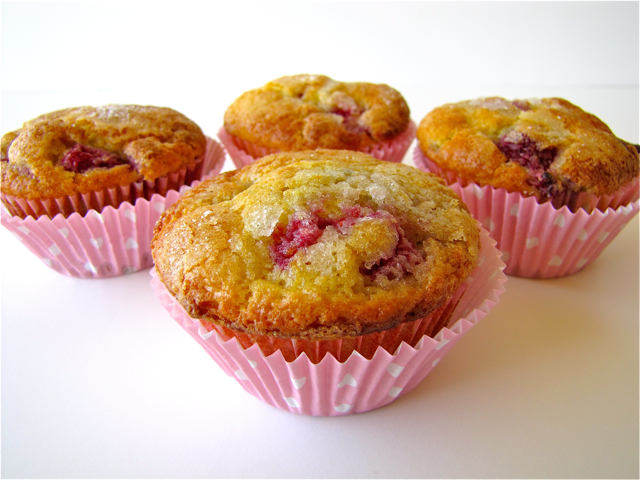 Muffins croccanti ai lamponi