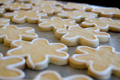 Biscotti di natale, i fiori al burro