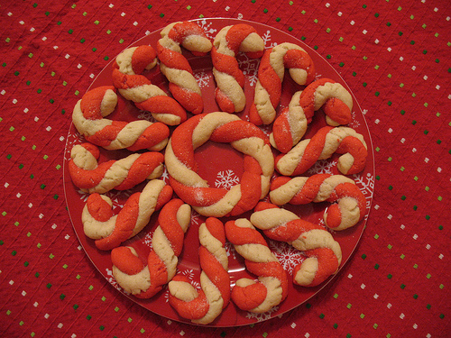 Biscotti di natale, i candy-cane cookies di Martha Stewart