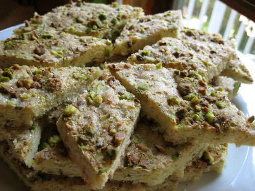 Biscotti di marzapane e pistacchi