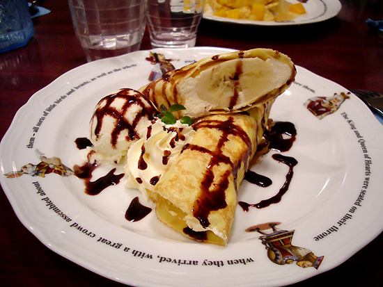 Crepes con souffle alla banana