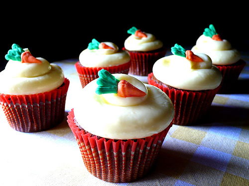 I cupcake alla carota con glassa alla crema di formaggio