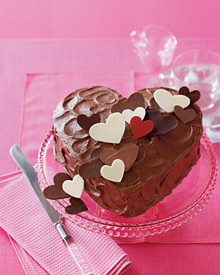 Torta di San Valentino, cuore di cioccolato glassato