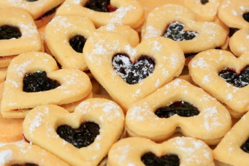 Biscotti alla marmellata per San Valentino