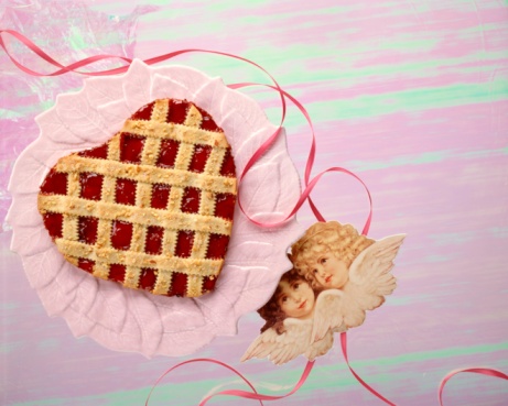 Crostata di San Valentino ai lamponi