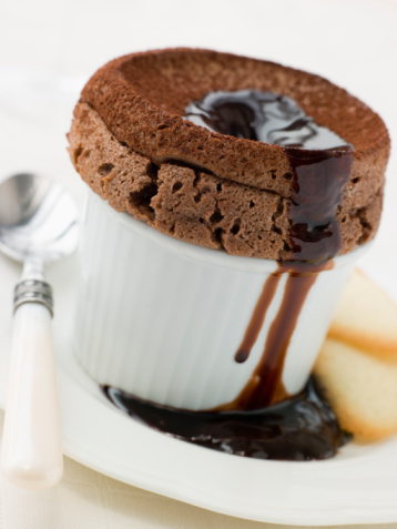 Soufflé al cioccolato fondente