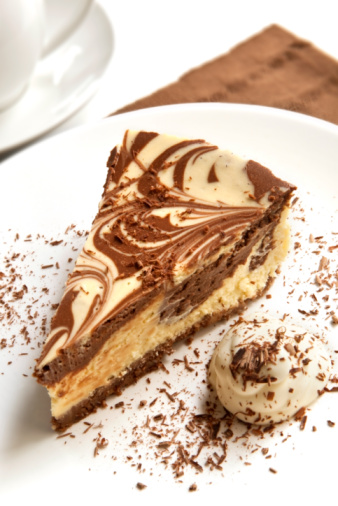 Cheese cake marmorizzato cioccolato