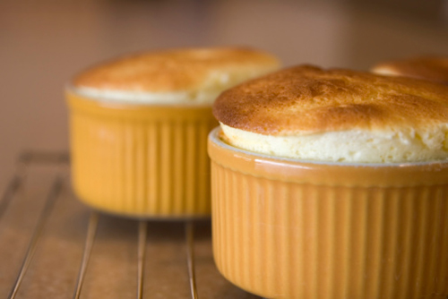 Soufflé al cioccolato bianco