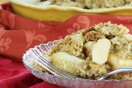 Crumble pere cotto mangiato