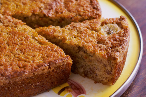 Torta di banane e cannella per la merenda dei bambini