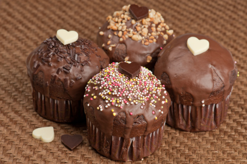 muffin glassa cioccolato nocciola San Valentino