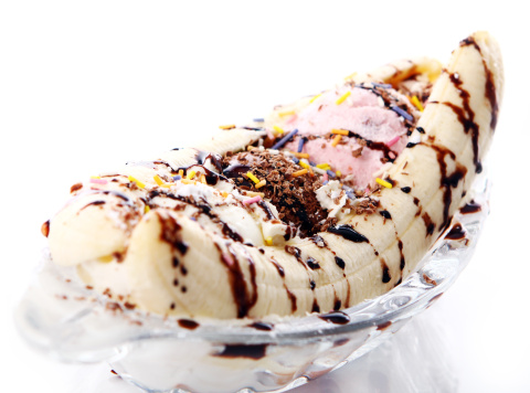 banana split cioccolato gelato