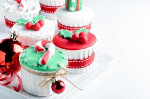 Decorazioni cupcake natalizi