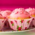 Muffin con glassa rosa per San Valentino