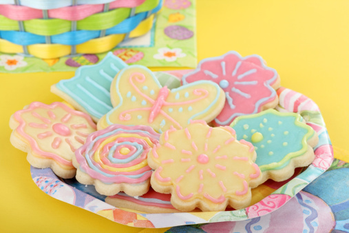 Biscotti Pasqua decorati glassa zucchero