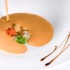 Gazpacho andaluso dolce con carote, sedano e crema di riso