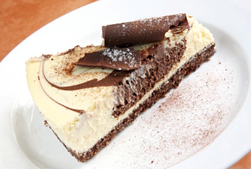 Cheescake mascarpone due cioccolati