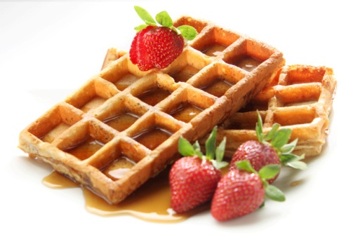 Waffel fragole miele bambini