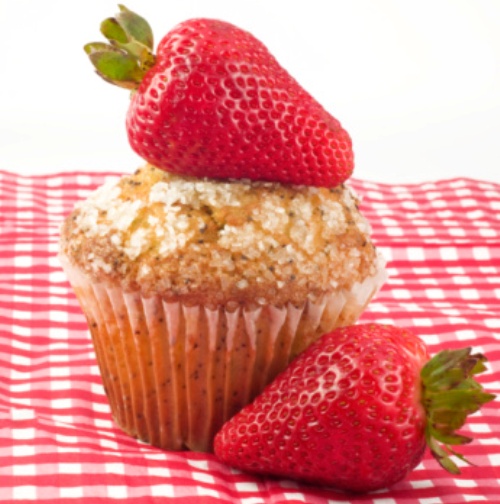 Muffin fragole cannella