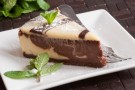 Cheese cake freddo al cioccolato e crema pasticcera