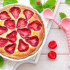 Crostata alle fragole e crema cotta