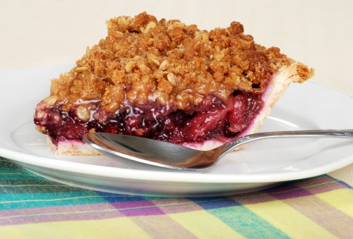 Crumble ciliegie amaretti senza glutine