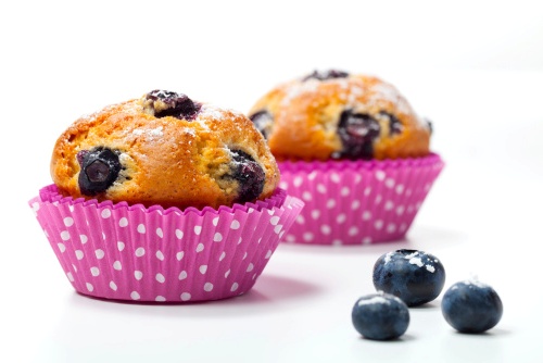 Muffin mirtilli neri vaniglia