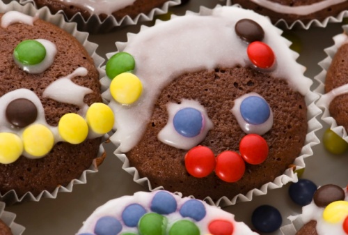 Muffin cioccolato faccina bambini