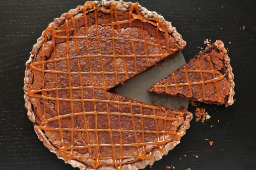 Crostata cioccolato caramello salato