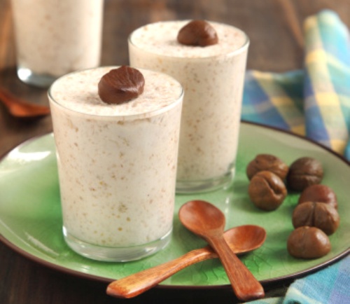 Mousse castagne latte senza glutine senza uova