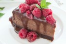 Cheesecake al cioccolato e lamponi