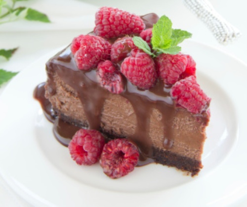 cheesecake cioccolato lamponi