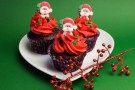 Cupcake babbo Natale al cioccolato