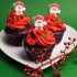 Cupcake babbo Natale al cioccolato