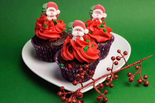 Biscotti Di Natale E Cupcakes Natalizi.Cupcake Babbo Natale Al Cioccolato Torte Al Cioccolato