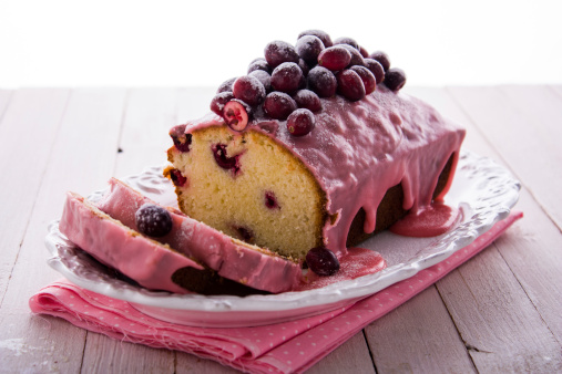 Plumcake mirtilli rossi glassa