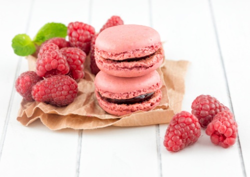 Macarons lamponi marmellata more