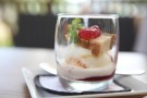 Crema di torrone alle mandorle con panettone Crema di torrone alle mandorle con panettone
