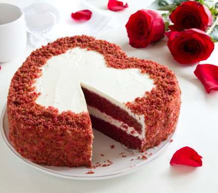 Red Velvet cake forma cuore  San Valentino