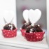 Cupcake al cioccolato con glassa alla nutella per San Valentino