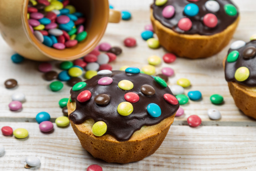 Muffin Per Carnevale Con Smarties Torte Al Cioccolato