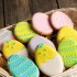 4 biscotti di pasqua decorati con pasta di zucchero FOTO