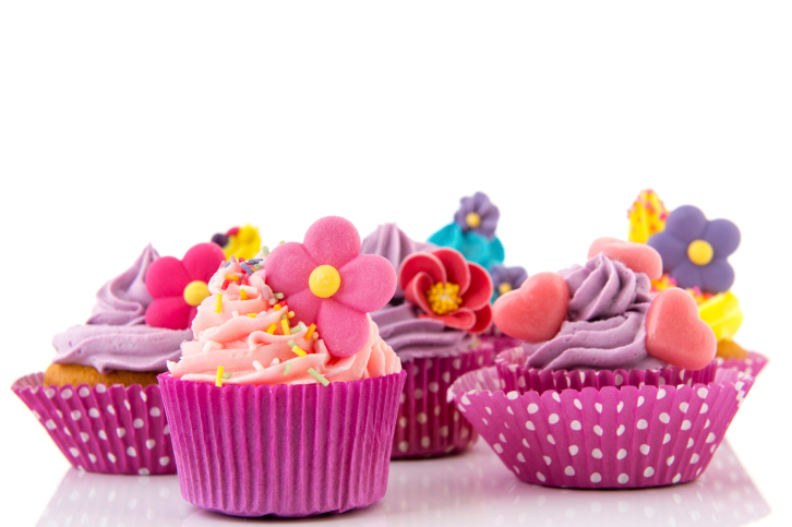 7 cupcake decorati con fiori FOTO